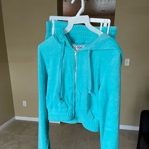 Blue 2 piece short set
